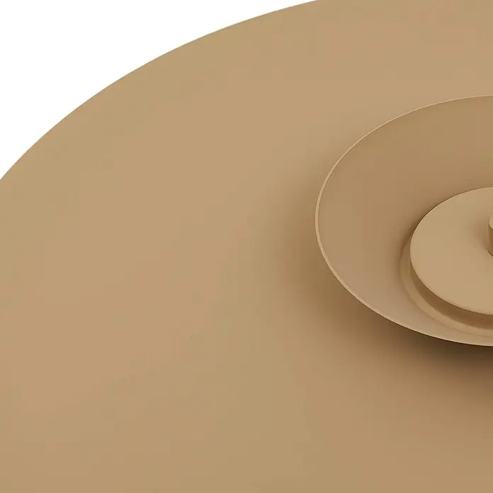 Lucande Pendelleuchte Livie - creme / amber, beige, weiß matt - Beige gestufte Deckenleuchte.