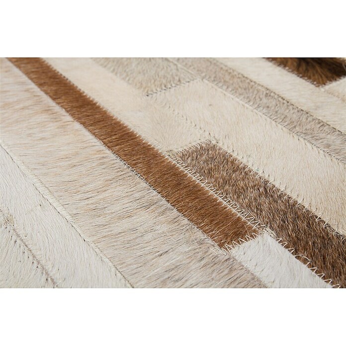 Kayoom Echtlederteppich Eclipse 110 (Creme, 170 x 120 cm)