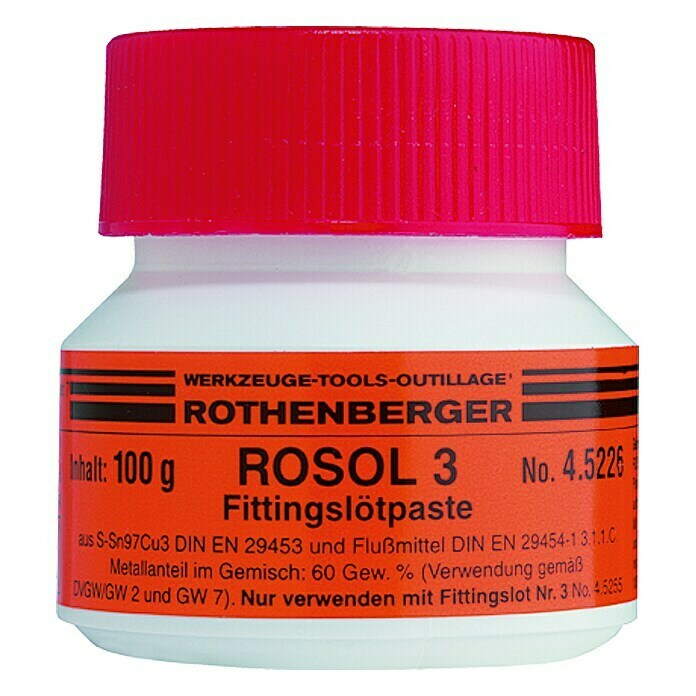 Rothenberger Industrial Fittingslötpaste ROSOL 3100 g Front View