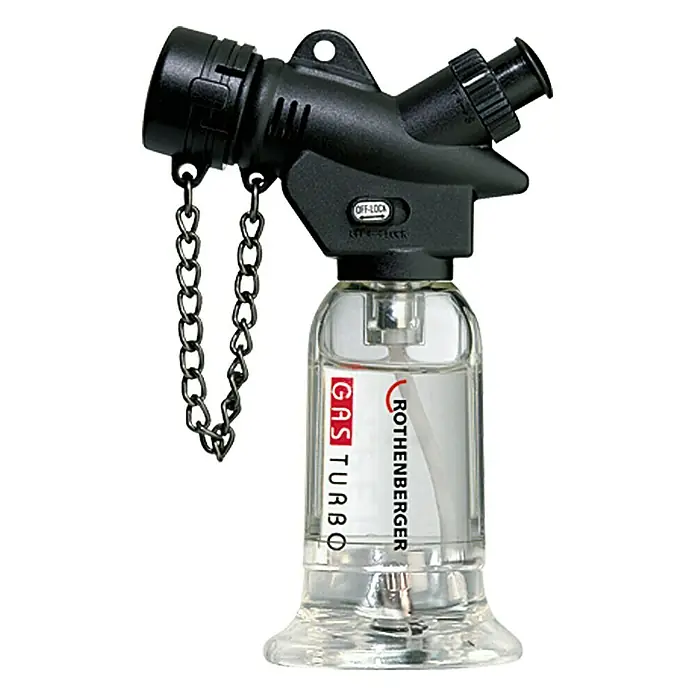 Rothenberger Industrial Soplete de soldador Pocket Torch Piezo - Sí - Un soplete Rothenberger Gas Turbo, perfecto para soldaduras de precisión y diversas tareas donde se requiere una fuerte fuente de calor.