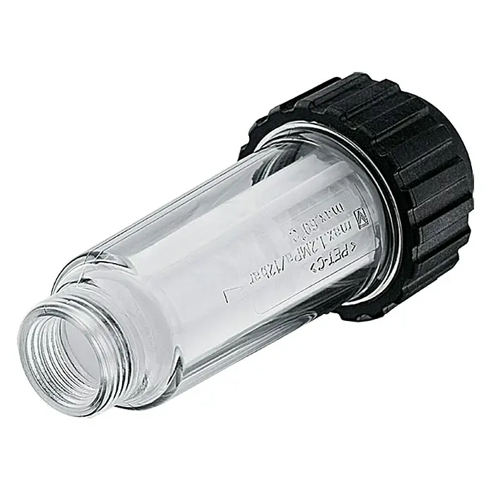 Kärcher Wasserfilter - Passend für: Kärcher Hochdruckreiniger K2 - K7 - Klarer Wasserfilter aus Kunststoff mit schwarzer Kappe. Ideal zum Schutz von Geräten vor Verunreinigungen und Ablagerungen.