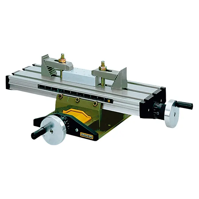 Proxxon Micromot Koordinatentisch KT 70 - 200 x 70 mm, Aluminium - Der Proxxon Kreuztisch KT 70 für präzise Werkstückpositionierung. Ideal für feine Bearbeitungen in Hobby und Werkstatt mit hoher Genauigkeit.