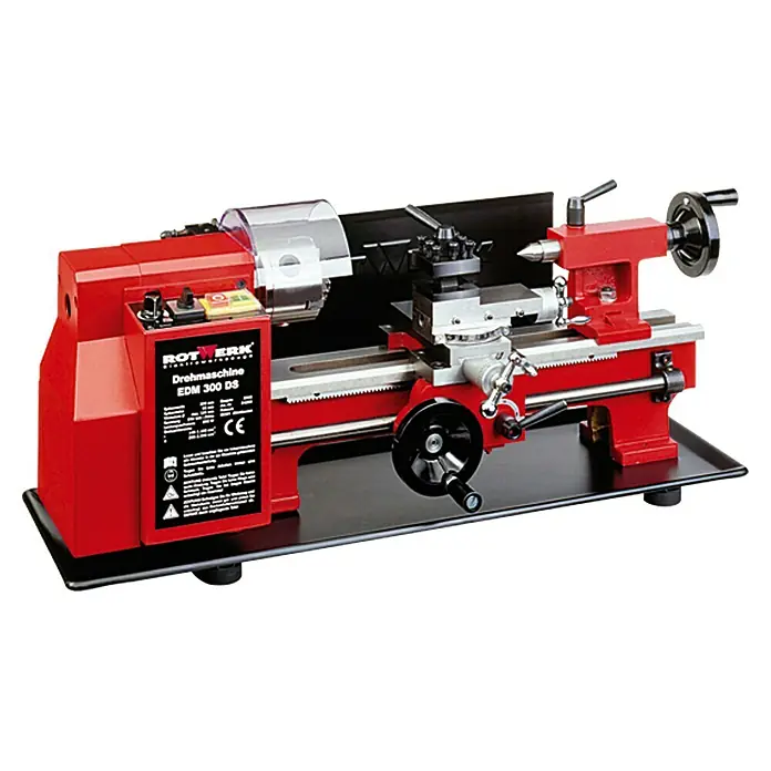 Rotwerk Drehmaschine EDM 300 DS - 250 W, Max. Werkstücklänge: 300 mm - Rotwerk Drehmaschine EDM 300 DS. Kompakte und präzise Drehmaschine für Hobbyanwender und Modellbauer, ideal für kleine Werkstücke.