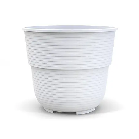 Plastard  Pflanztopf Ø 28 cm in Weiß für Garten Balkon Terrasse