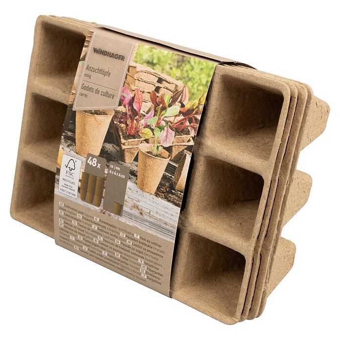 Windhager Anzuchttopf (L x B: 12 x 4 cm, 48 Stk.) | BAUHAUS