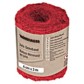 Windhager Jutegewebeband (Rot, L x B: 3 m x 6 cm)