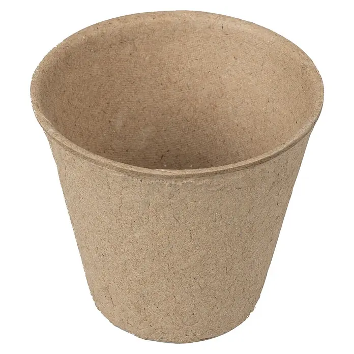 Windhager Anzuchttopf - Durchmesser: 6 cm, 24 Stk. - Einfacher, strukturierter Pappbecher in Natur-Braun.