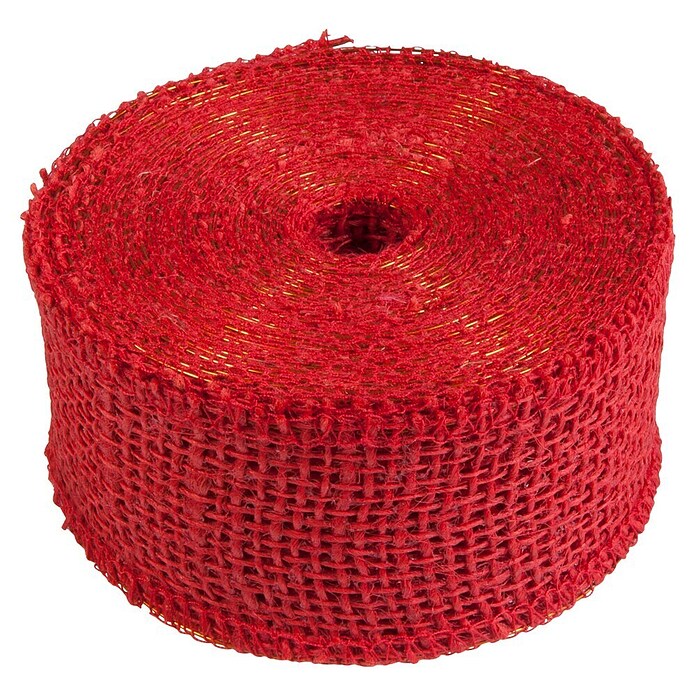 Windhager Jutegewebeband Randverstärkt (L x B: 10 x 5 m, Rot)