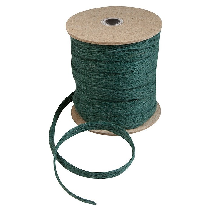 Windhager Jutegewebeband Fischgrät (L x B: 20 m x 1 cm, Grün)