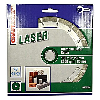 Craftomat Diamantdoorslijpschijf Laser (Beton, Schijfdiameter: 180 mm)