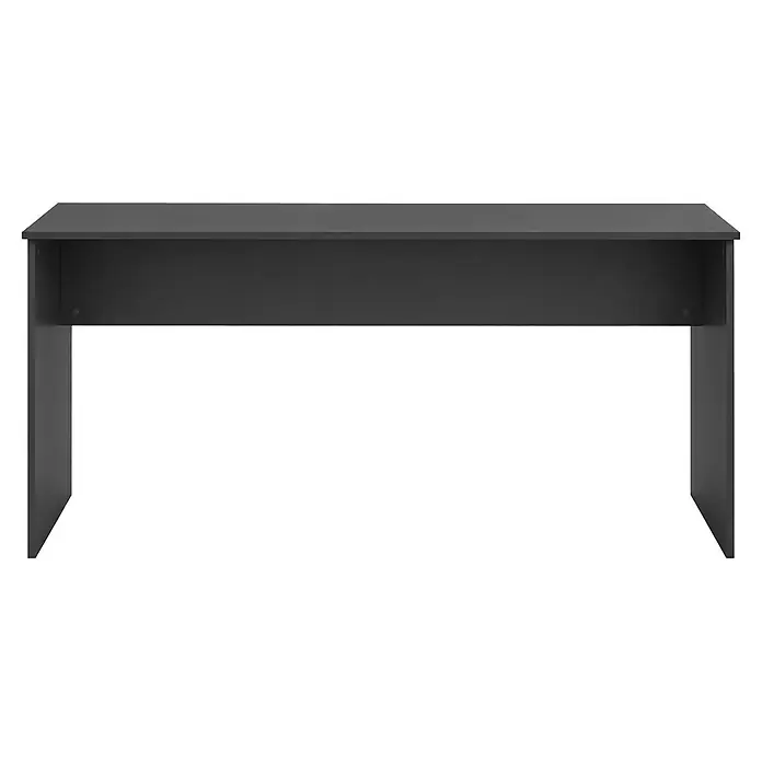 Schildmeyer Hank Schreibtisch - L x B x H: 65 x 144 x 73,6 cm, Holzwerkstoff, Schwarz - Einfacher, dunkelgrauer, rechteckiger Schreibtisch.
