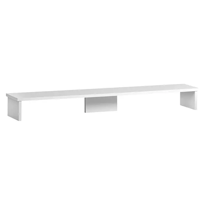 Schildmeyer Niels Schreibtischaufsatz - B x H: 110 x 12,7 cm, Weiß - Weißer rechteckiger Konsolentisch mit drei Stützen.