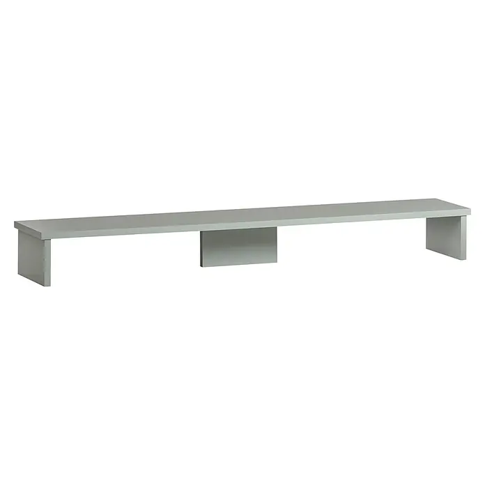 Schildmeyer Niels Schreibtischaufsatz - B x H: 110 x 12,7 cm, Pistazie - Schlichte graue moderne Bank mit drei Stützen.