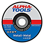 Alpha Tools Disco de corte A 24R-BF (Específico para: Metal, Diámetro disco: 125 mm, Espesor disco: 2,5 mm, 10 uds.)