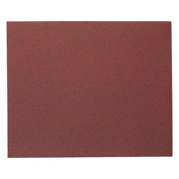 BAUHAUS Schleifpapier Exclusiv - Körnung: 240 - Nahaufnahme eines Blattes Schleifpapier mit feiner Körnung, ideal zum Glätten von Oberflächen.