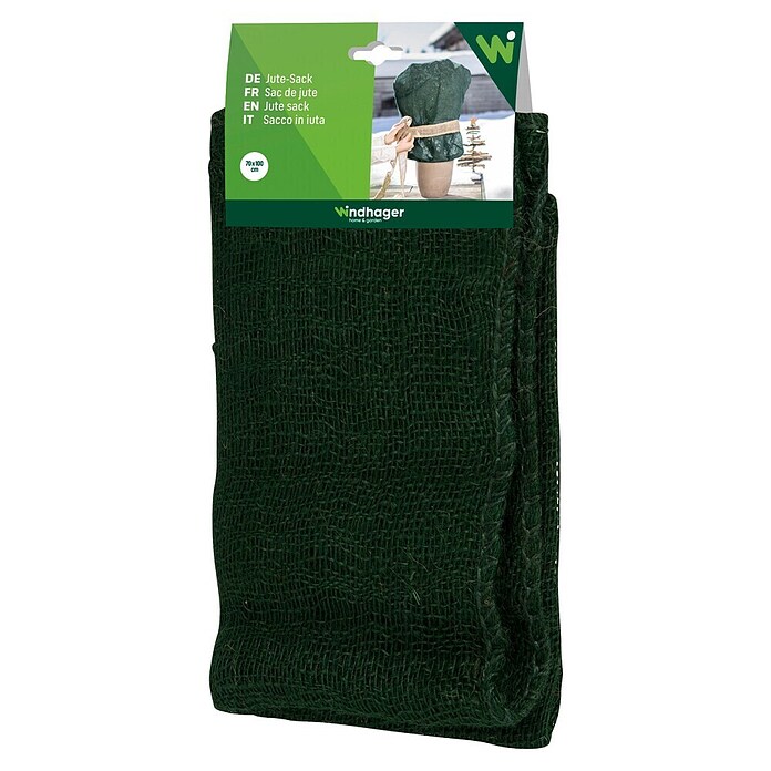 Windhager Gartensack Jute (L x B: 100 x 70 cm, Grün)