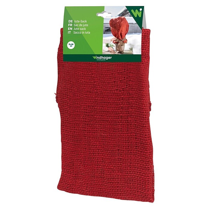 Windhager Gartensack Jute (L x B: 100 x 70 cm, Rot)