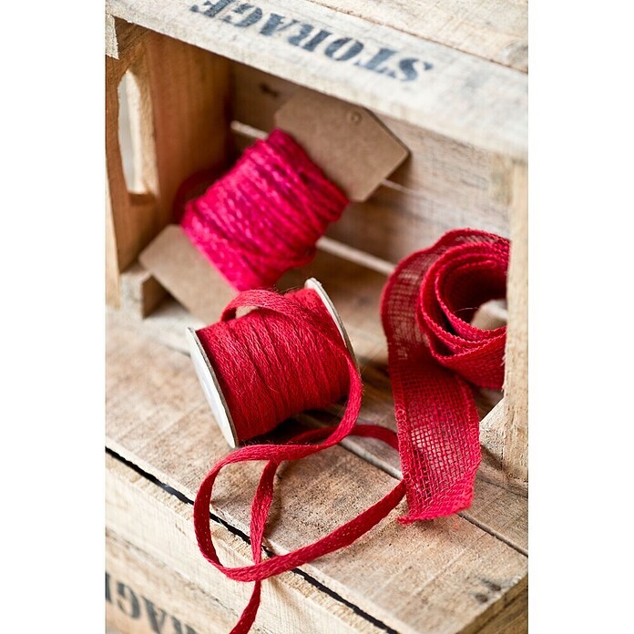 Windhager Juteschnur (Rot, Ø x L: 3,5 mm x 27 m)