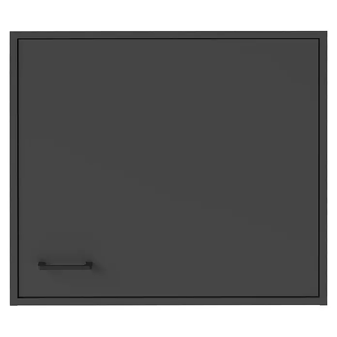 Schildmeyer Solea Hängeschrank - L x B x H: 30 x 67 x 60,9 cm, Anthrazit - Dunkelgraue rechteckige Platte mit dunkelgrauem Griff unten links.