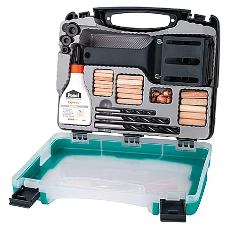 Wolfcraft  Set de espigas de madera en caja