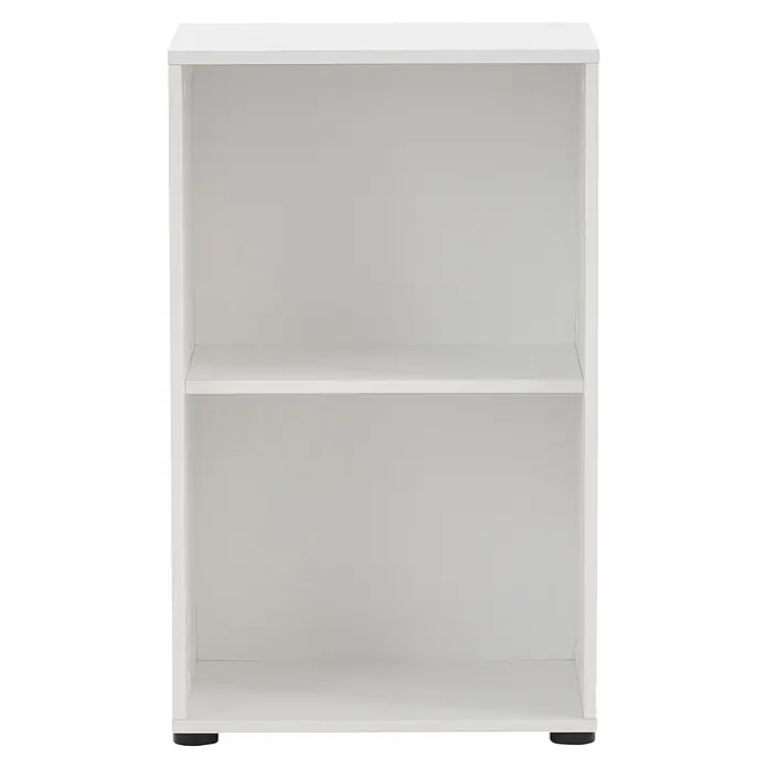 Schildmeyer Serie 400 Unterschrank - L x B x H: 41 x 50,9 x 83,6 cm, Weiß - Weißes Regal mit zwei Fächern und schlichtem Design zur Aufbewahrung.