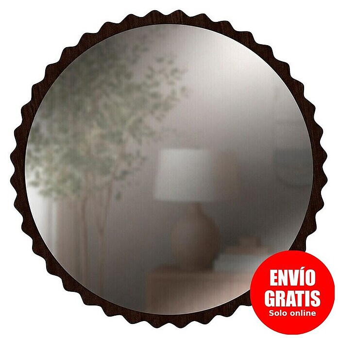 Espejo de pared Orbital (Diámetro: 60 cm, Tabaco) | BAUHAUS