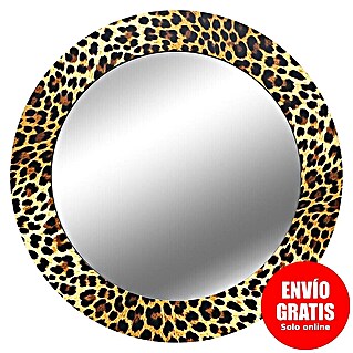 Espejo de pared Safari (Diámetro: 60 cm, Amarillo/Negro)