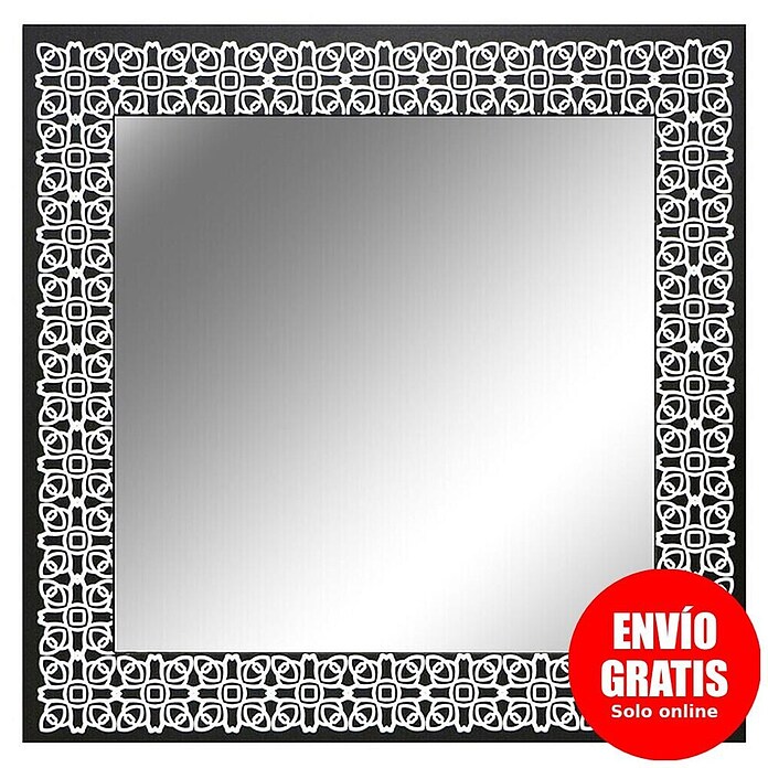 Espejo de pared Damasco (70 x 70 cm, Negro/Plateado) | BAUHAUS