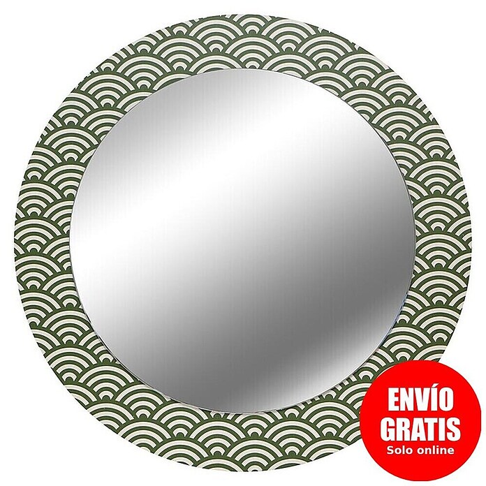 Espejo de pared Kioto (Diámetro: 70 cm, Verde/Blanco) | BAUHAUS