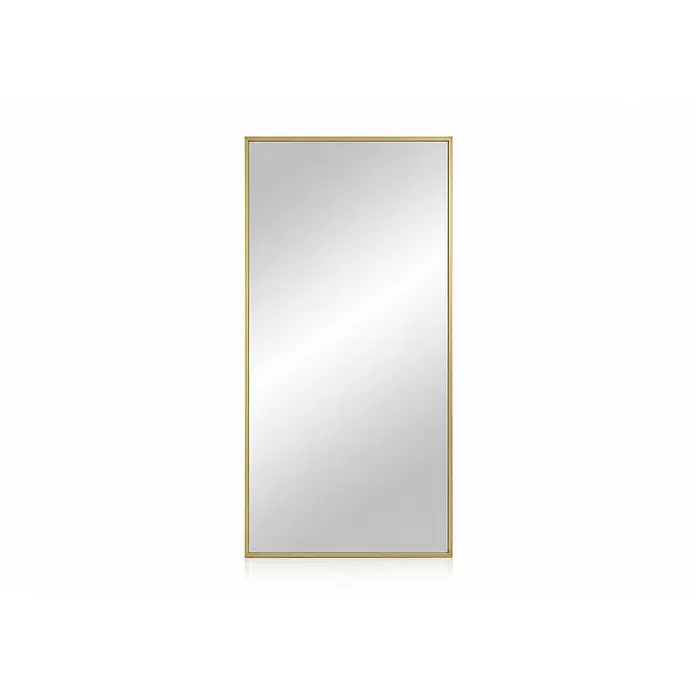 CORDIA PLUS spiegel Rimini Line mit goldfarben eloxiertem Aluminiumrahmen, 80 × 41 cm -  - Rechteckiger Ganzkörperspiegel mit schlankem Goldrahmen.