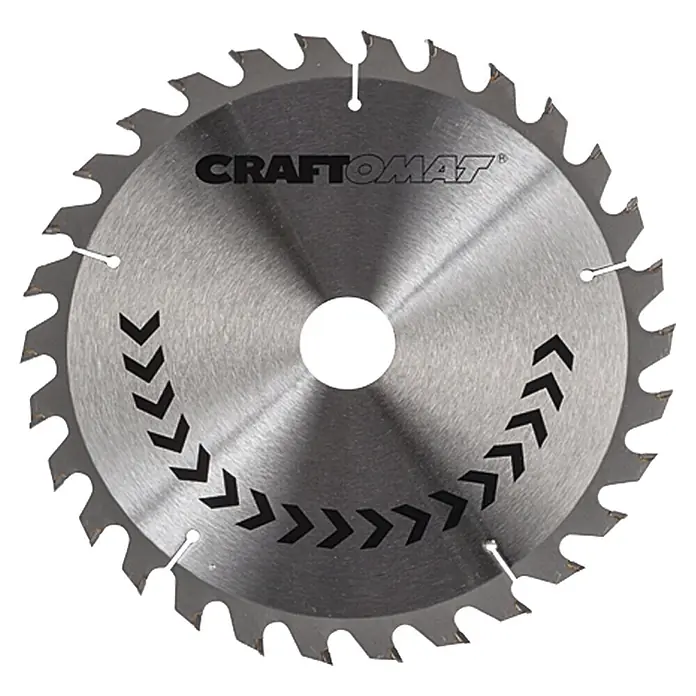 Craftomat Kreissägeblatt HM - 190 mm, Bohrung: 16 mm - 20 mm, Anzahl Zähne: 30 Stk. - Kreissägeblatt der Marke Craftomat, ein Werkzeug zum Schneiden von Holz und anderen Materialien.