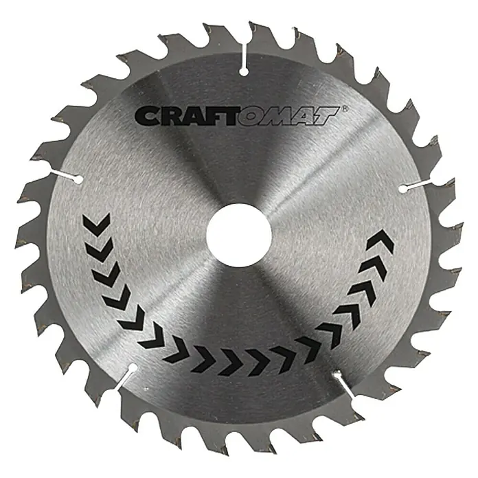 Craftomat Kreissägeblatt HM - 190 mm, Bohrung: 16 mm - 20 mm, Anzahl Zähne: 30 Stk. - Kreissägeblatt der Marke Craftomat, ein Werkzeug zum Schneiden von Holz und anderen Materialien.