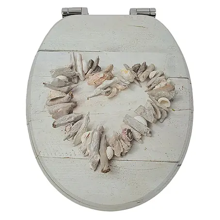 SAINOS  WC-Sitz MDF WC-Sitz, Universal-O-Form, Absenkautomatik, Unten