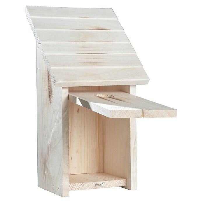 Windhager Nistkasten Family (Geeignet für: Kleiber, L x B x H: 14 x 18 x 33,5 cm, Massivholz, Geflammt)