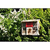 Windhager Insektenhotel Zur Linde (30 x 13,5 x 27 cm, Naturbraun/Rot)