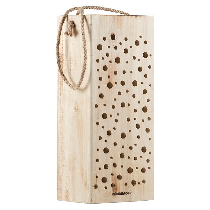 Windhager Nistholz (L x B x H: 12,5 x 8 x 30 cm, Geeignet für: Wildbienen, Massivholz, Geflammt)