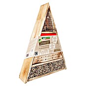 Windhager Insektenhotel Trigon (L x B x H: 36,5 x 9,5 x 48,5 cm, Holz, Naturbraun/Rot, Geflammt)