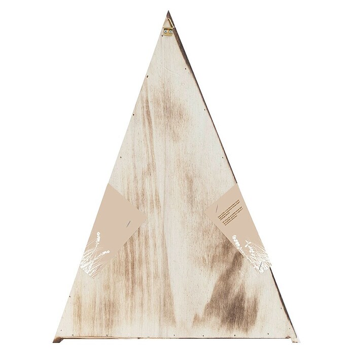Windhager Insektenhotel Trigon (L x B x H: 36,5 x 9,5 x 48,5 cm, Holz, Naturbraun/Rot, Geflammt)