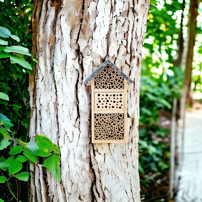 Windhager Insektenhotel Tiny (26 x 15 x 9 cm, Holz, Braun) | BAUHAUS