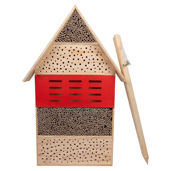 Windhager Insektenhotel High Rise (80 x 50 x 12 cm, Holz, Braun/ Rot) | BAUHAUS