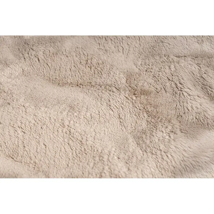 Kayoom Fellteppich Royal Glow 825 - Taupe, 170 x 120 cm, 80 % Polyester, 20 % Baumwolle - Beige Plüschstofftextur, weich und warm.