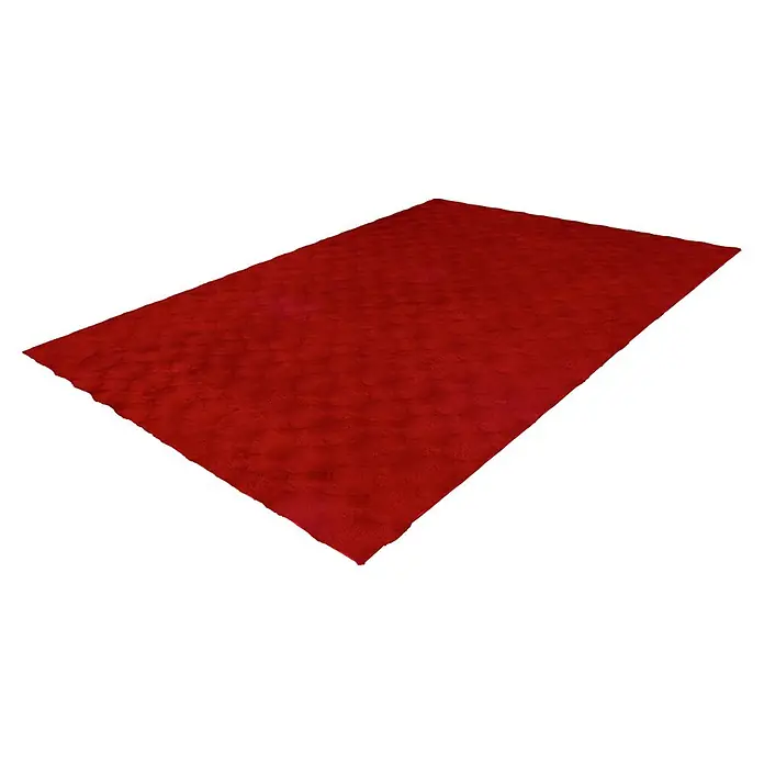 Kayoom Fellteppich Royal Glow 825 - Rötlich, 230 x 160 cm, 80 % Polyester, 20 % Baumwolle - Roter rechteckiger Plüschteppich.