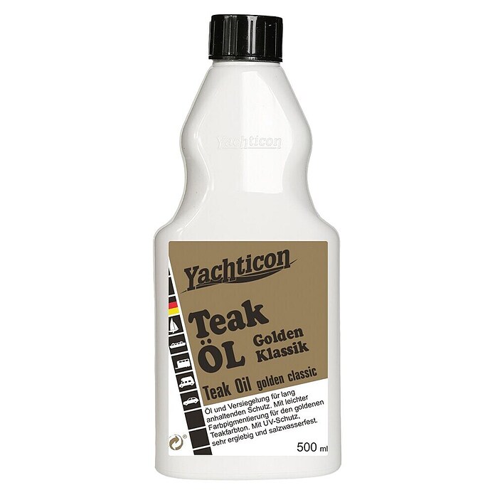Yachticon Teak-Öl Golden Klassik (500 ml, Gold)
