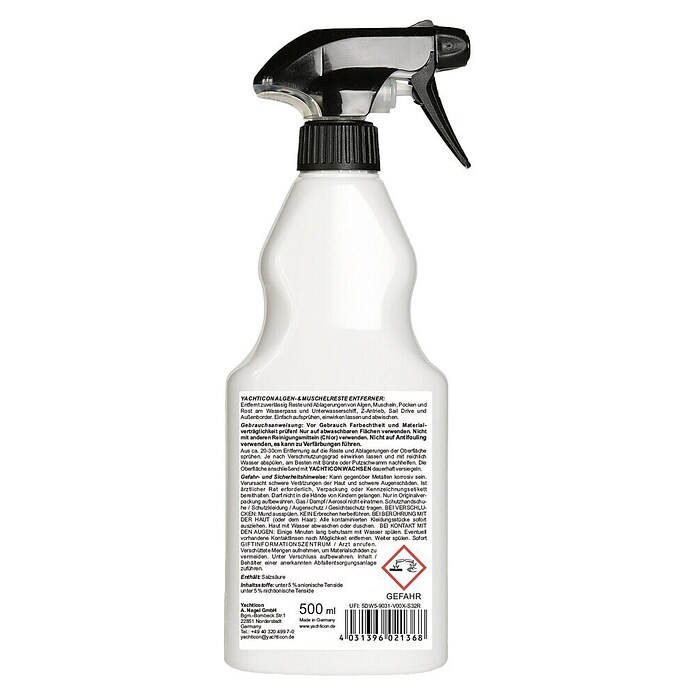 Yachticon Algen- & Muschelentferner (500 ml, Flüssig)