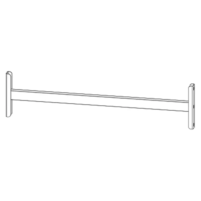 Grillstar Grill-Ersatzteil Nr. 11 - Passend für: Grillstar Gasgrill Powerburner 250-1 - Doppelte Kleiderstange aus Metall mit Endstützen.