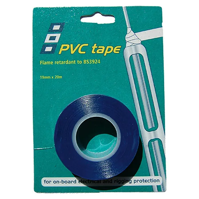 PSP Electrical & Rigging Tape - Blau, 20 m x 19 mm - PVC-Isolierband für elektrische und Takelage-Anwendungen an Bord, flammhemmend nach BS3924, 19 mm x 20 m.