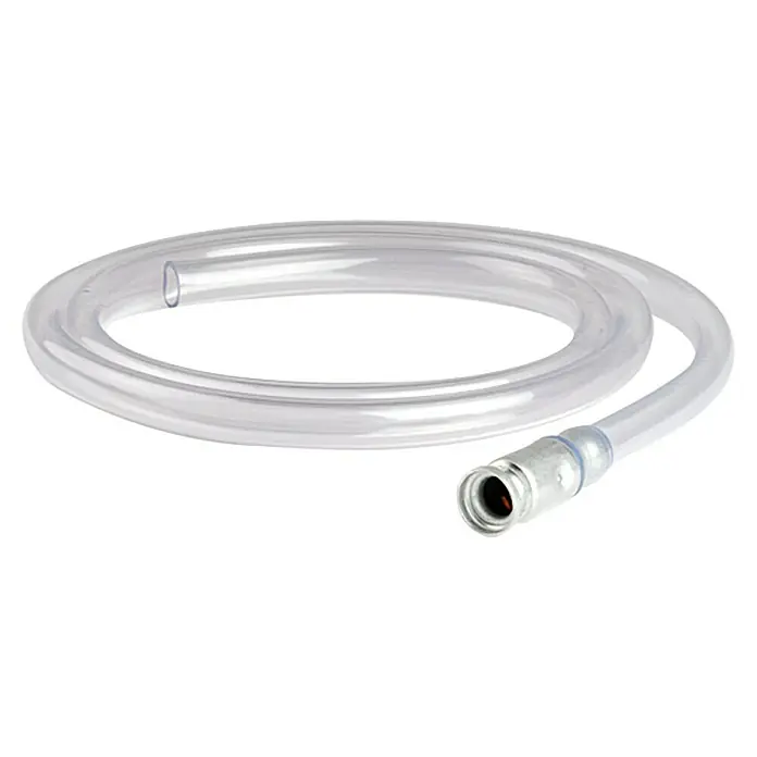 Talamex Schüttelpumpe - Länge: 1,7 m, Durchmesser: 13 mm - Ein transparenter Schlauch mit einem metallischen Anschlussstück, ideal für Flüssigkeitstransfers. Vielseitig und robust.