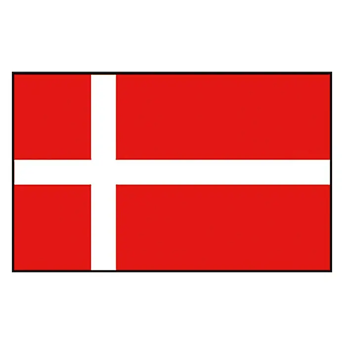 Flagge - Dänemark, 45 x 30 cm, Spunpolyester - Dänische Flagge mit rotem Hintergrund und weißem Kreuz, ein Symbol für Dänemark und seine Geschichte.