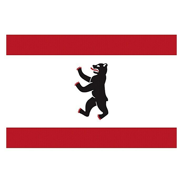 Flagge (Berlin, 30 x 20 cm, Spunpolyester)