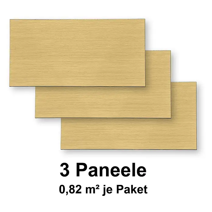 Sonido Akustikplatte New Oak Light - Braun, L x B x S: 740 x 370 x 9 mm, 3 Stk., 0,82 m² - Drei hellbraune Holzpaneele, 0,82 m² pro Paket.